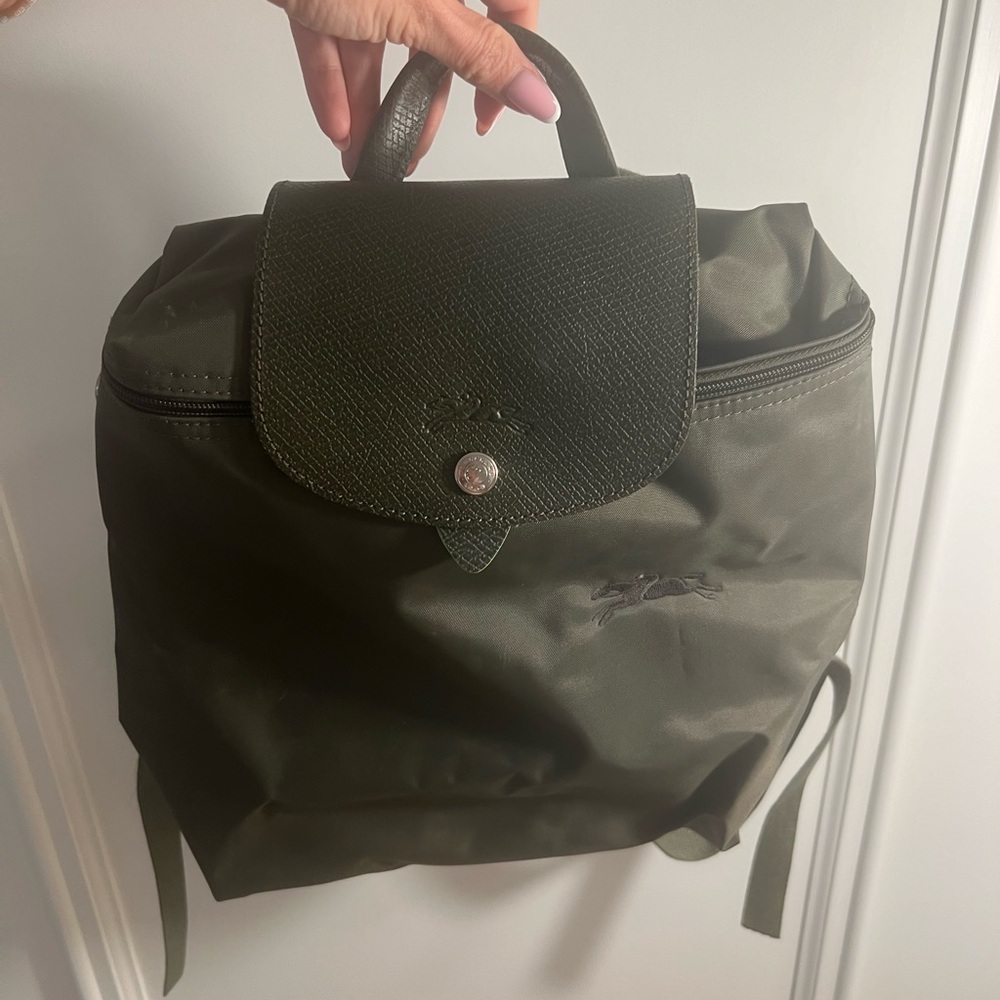 Longchamp Le Pliage Backpack in Forest